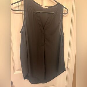 Lush sleeveless flowy black top, size small